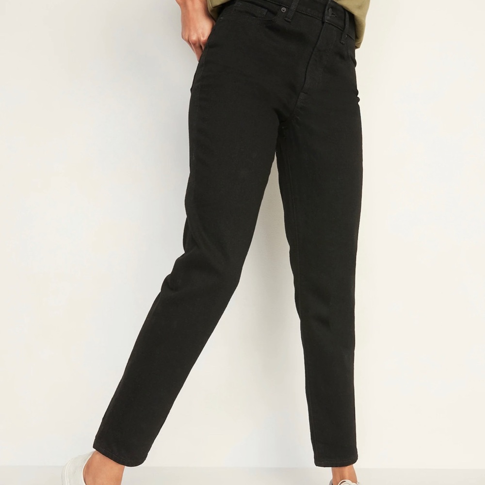 Old Navy High-Waisted O.G. Straight Black Jeans for Women